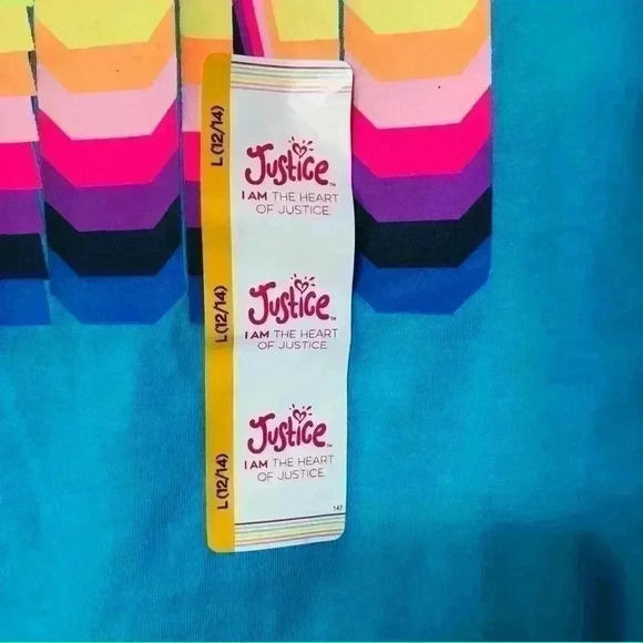 Justice Girl Bundle Tye Dye Black Leggings Blue Strong Tank Top size Large 12-14 - Picture 5 of 13